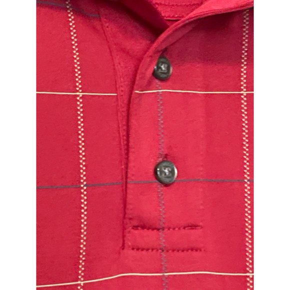 Haggar Cool 18 Mens XL Polo Collar Short Sleeve Golf Shirt Red White Blue - Picture 3 of 6